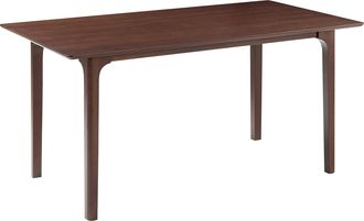 Beliani Mesa De Comedor Y Cocina De Dise&ntilde;o Tradicional 160 X 90 Cm Madera De Fresno Oscuro Delmas
