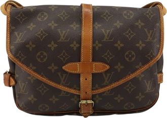 Louis Vuitton Saumur Monogram Canvas Brown Canvas Handbag (Pre-Owned)