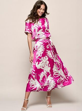 Mart Visser Hannah Print Rok Licht Berry / Offwhite