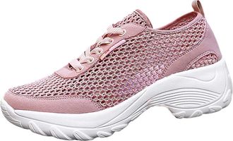 Generic Women Plantar Fasciitis Platform Gym Trainers Womens Shoes Ethnic Casual Shoes Summer Fashion Hollow Breathable Flat Heel Soft Sole Casual Gym Sneaker