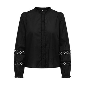 Only Blouse met lange mouwen en Mao-kraag