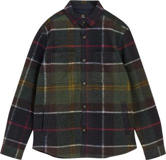 Barbour Overshirt Woodlane a quadri spazzolata - - Jackets - Uomo - Verde - L