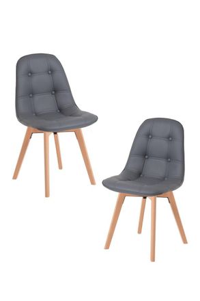 Regalos Miguel Regalos Miguel - Packs Sillas Comedor - Pack 2 Sillas Vorak - Gris Oscuro