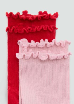 Mango Pack 2 calzini cotone rosa chiaro - Donna - Taglia unica - MANGO