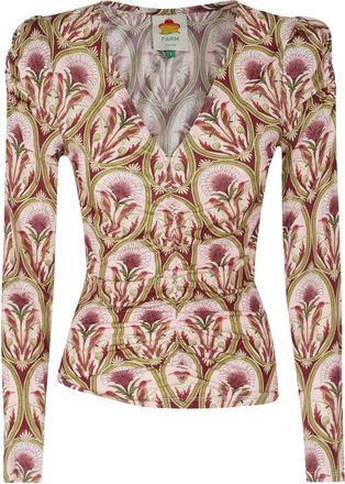 Farm Rio FARM Rio - Blusa de Manga Larga Garden Medal - Tops - Mujer - Multicolor - S