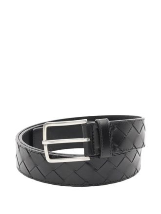 Bottega Veneta 2020s Intrecciato leather belt - Black