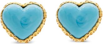 Chanel Orecchini placcati oro a cuore 1988