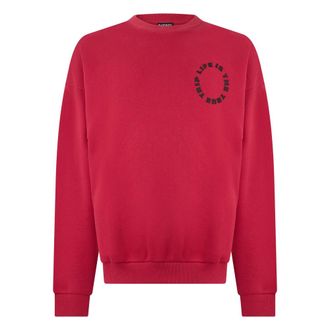 Diesel Sweatshirts, male, Red, Size: S Round Neck Sweatshirt
