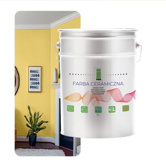 OEM Pintura Cer&aacute;mica Para Paredes, Lavable, Amarillo Claro, 5 L, Tienda De F&aacute;brica