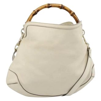 Gucci Pre-owned Handbags, female, Beige, Size: ONE SIZE Pre-owned Vintage Shoulder Bag