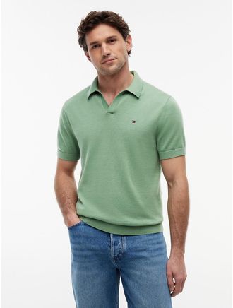 Tommy Hilfiger Mens Short-Sleeve Sweater Polo - Dusty Meadow - XL
