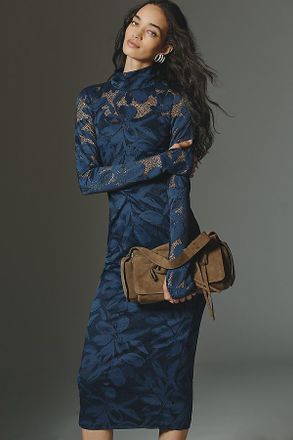 AFRM Shailene Long-Sleeve Mock-Neck Maxi Dress