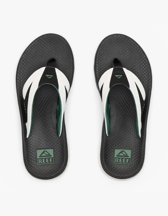 Reef Mens Reef FANNING Mens Toe-Post Sandals White/Black/Green - Size: 10
