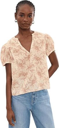 Paige Marlena Top Womens Clothing Bone/Sunset : LG, Cotton