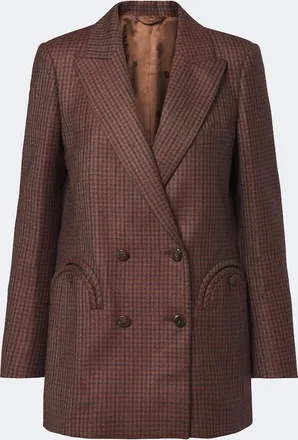 Blaz&eacute; Milano Blaz&eacute; Milano Everyday checked virgin wool blazer