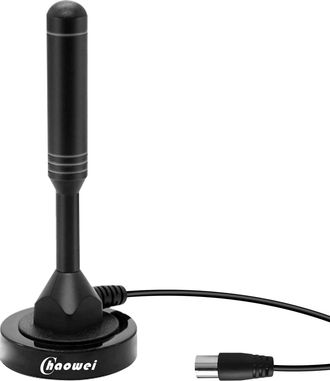 OEM Antena De Tv Digital De Alta Ganancia - Antena Hdtv Port&aacute;til Chaowei Dvb50b Para Interiores Y Exteriores Con Base Magn&eacute;tica, Cable Coaxial De 2 M Para