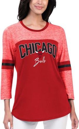 G-III 4Her by Carl Banks Womens G-III 4Her by Carl Banks Red Chicago Bulls Play the Game 3/4-Sleeve T-Shirt at Nordstrom, Size Medium