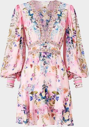 Camilla Palatial Pastels Button-Front Frill Dress