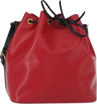 Louis Vuitton Pre-owned Bucket Bag - Dames - Vintage Tas - Rood - ONE Size - Leer - Vintage