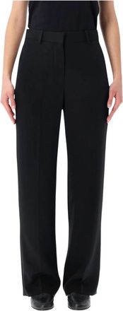 Isabel Marant Damesbroek Kleding Zwart Ss 26 - Dames - Straight fit broeken - Zwart - XS - Leer - Broeken