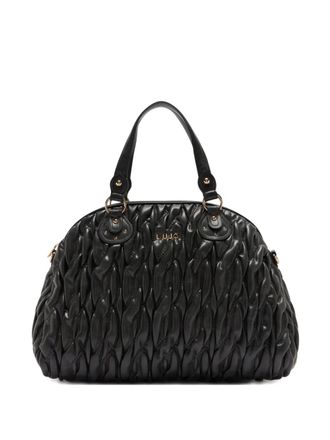 Liu Jo medium matelassé zip tote bag - Black