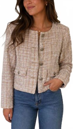 Esqualo Esqualo Tweed Jacket In Sand