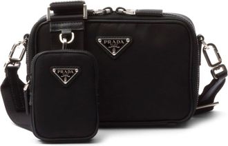Prada Brique messenger bag - men - Recycled Nylon/Calf Leather - OS - Black