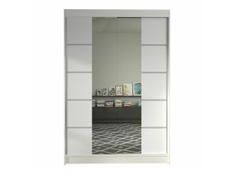 Mirjan24 Armario Closico Salvor V, Blanco, 200x120x58cm, Puertas De Armario: Correderas, N&uacute;mero De Estantes: 5