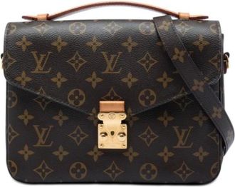 Louis Vuitton Tweedehands Canvas Louis Vuitton tassen - Dames - Vintage Handtas - Bruin - ONE Size - Vintage