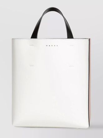 Marni dual tone tote bag with handles and strap