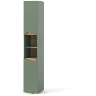 Vicco Marelle, Verde/Artigianale, 30 x 180 cm Con porte e vani aperti