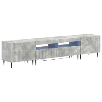 vidaXL Mobile Tv Led A 3 Pezzi Grigio Cemento Legno Ingegnerizzato Vidaxl