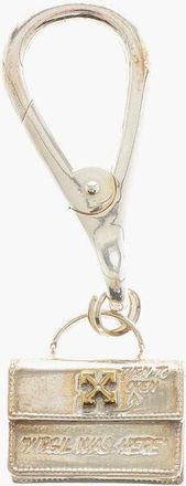 Off-white Metal Keychain JITNEY With Bag-Shaped Charm size One Size