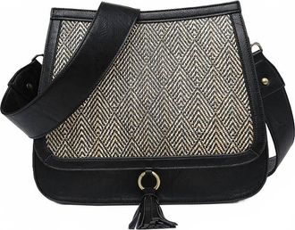 Jen & Co. Womens Bailey Crossbody Bag In Black