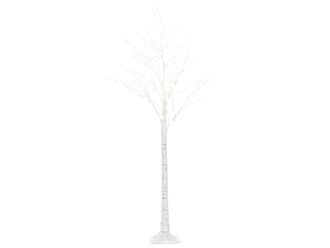 Beliani &Aacute;rbol de navidad led de metal blanco 160 cm