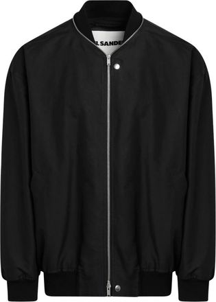 Jil Sander Stijlvolle Bomberjack - Heren - Bomber jackets - Zwart - L - Nylon - Jassen