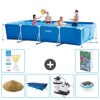Intex Piscina Con Estructura Rectangular - 450x220x84 Cm - 7-piezas S56