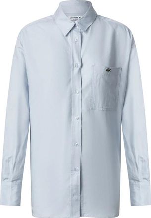 Lacoste Shirts - Dames - Overhemden - Blauw - XS - Linnen - Overhemden