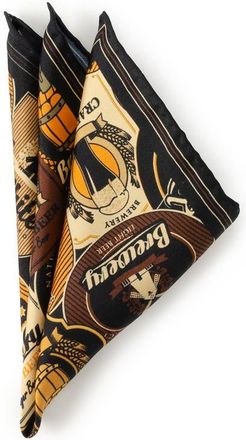 Cufflinks Inc. Beer Fan Silk Pocket Square in Brown at Nordstrom