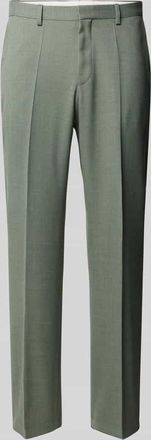 HUGO BOSS Regular Fit Anzughose mit B&uuml;gelfalten Modell Leon in Gruen, Gr&ouml;&szlig;e 25