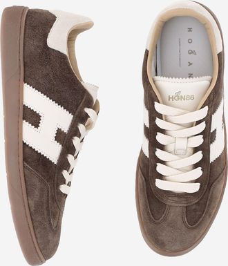 Hogan Womens Sneakers Cool Brown Suede Trainers