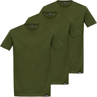 Dsquared2 Drie stuks ondergoed T-shirts - Heren - T-shirts - Groen - S - Katoen - Tops