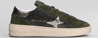 Ama-Brand Sneakers In Green Suede And Leather