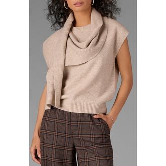 Wit & Wisdom Scarf Sweater in Heather Oatmeal at Nordstrom Rack, Size Medium
