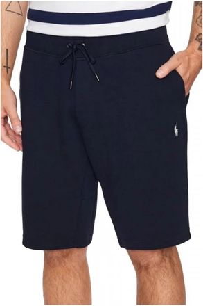 Ralph Lauren Logo-Embroidered Track Shorts - Heren - Korte Broeken - Blauw - M - Katoen - Korte Broeken