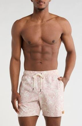 Rvca Exotica Swim Trunks in Pale Mauve at Nordstrom Rack, Size Xx-Large
