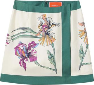 La DoubleJ Mini Foulard Rok - Dames - Korte rokken - Veelkleurig - M - Rokken