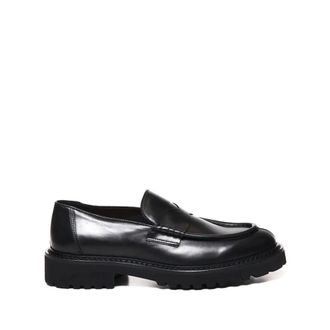 Doucal's Klassieke Penny Loafers voor Heren - Heren - Loafers - Zwart - 41 EU - Schoenen