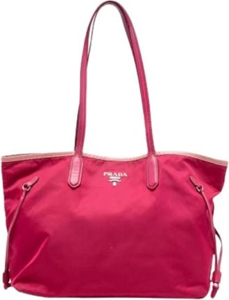 Prada Pre-owned Tote Bags, female, Pink, Size: ONE SIZE Pre-owned Vintage Tote Bag
