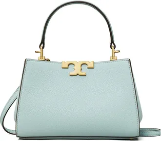Tory Burch Mini Eleanor Pebble Leather Satchel in Sky at Nordstrom